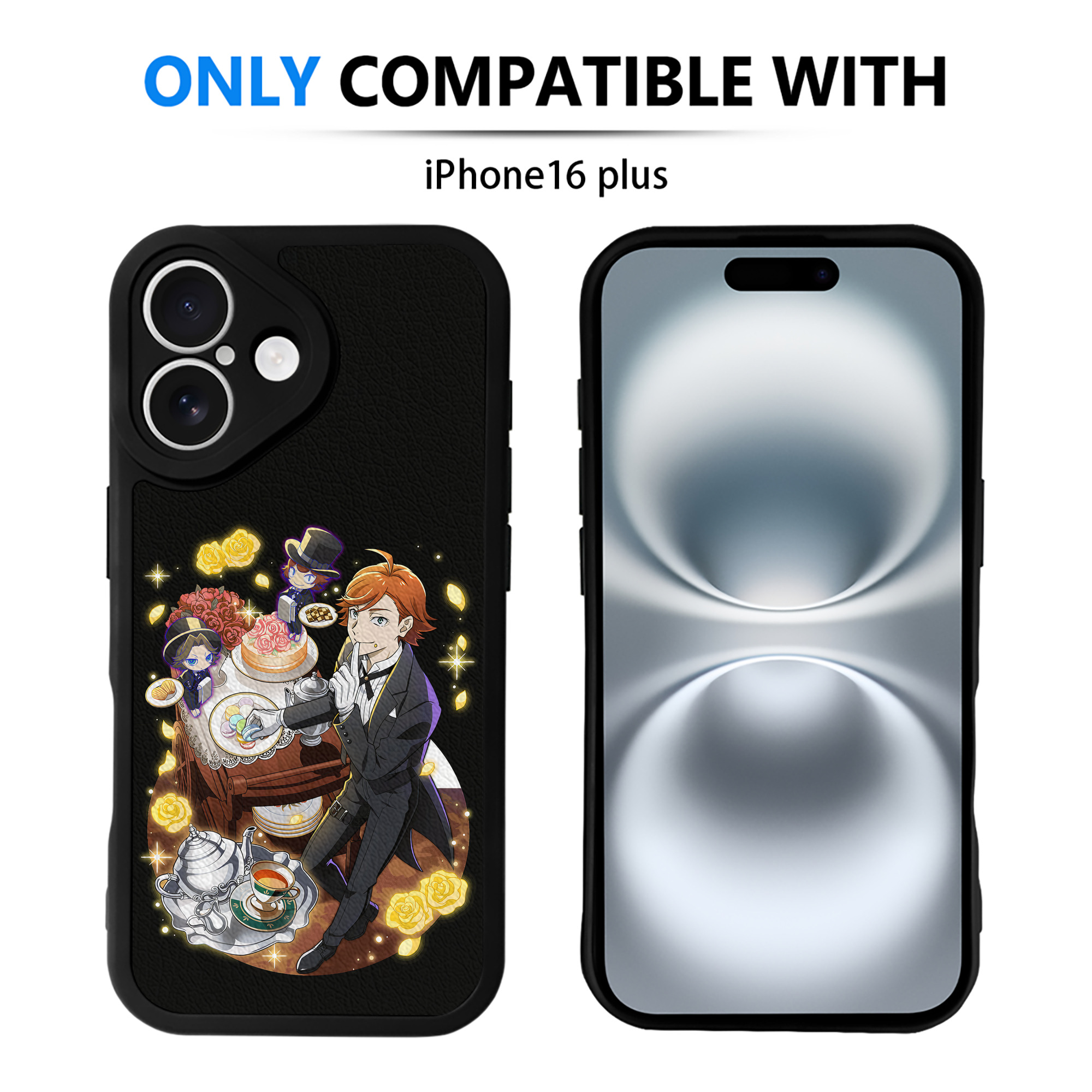（画像用） 文豪ストレイドッグス Bungo Stray Dogs 【iPhone 16シリーズ対応】シリコンスマホケース（レザー調） 材質：シリコン